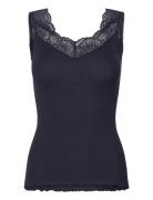 Rwbeatha Sl Lace Top Navy Rosemunde