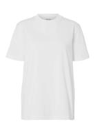 Slfrelax Colwoman Ss Mock Neck Tee Noos White Selected Femme