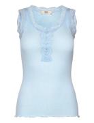 Rmwbalta Sl Regular Placket Top Blue RM By Rosemunde