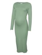 Mlfreya Ls Jrs Midi Dress Green Mamalicious