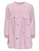 Kmglavina Life L/S Ck Embdress Ub Swt Pink Kids Only