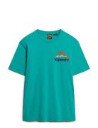 Cl Great Outdoors Chest Tee Blue Superdry