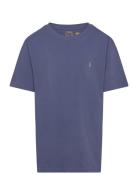 Cotton Jersey Crewneck Tee Blue Ralph Lauren Kids