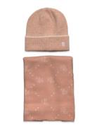 Logo Jacquard Scarf & Beanie Set Beige Lauren Ralph Lauren