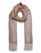 Two-T Logo Jacquard Scarf Beige Lauren Ralph Lauren