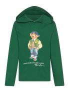 Polo Bear Cotton Jersey Hooded Tee Green Ralph Lauren Kids