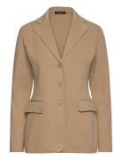 Cotton-Blend Blazer Beige Lauren Ralph Lauren