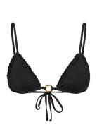 Roselyn Crochet Trimmed Bikini Top Black Malina