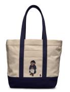 Canvas Small Polo Bear Tote Beige Polo Ralph Lauren