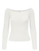 Onlglamour L/S Boat Neck Top Box Cc Jrs White ONLY