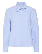 Yasoxa Ls Tie Neck Shirt S. Blue YAS