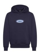 Dotted Logo Hoodie Navy Daily Paper