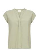 Cririna Ss Blouse Green Cream