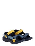 Colorblock Sandals W. Velcro Navy Color Kids