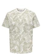 Onsperry Life Reg Leaf Aop Ss Tee Noos Green ONLY & SONS