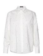 Cotton Shirt With Pearl Detail White Mango