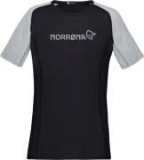 Norrøna Women's Fjørå Equaliser Lightweight T-Shirt Caviar/Light Grey