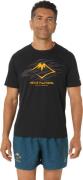 Asics Men's Fujitrail Logo Short Sleeve Top Performance Black/Carbon/F...