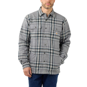 Men's Flannel Sherpa Lined Shirt Jacket ASPHALT