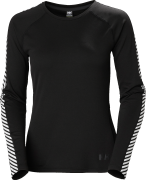 Women's LIFA ACTIVE Stripe Crew Base Layer Black