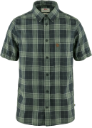 Men's Övik Travel Shirt Ss Dark Navy/Patina Green
