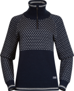 Women's Alvdal Wool Half Zip Navyblue/Vanillawhite