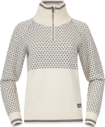 Bergans Women's Alvdal Wool Half Zip Vanilla White/Solid Dark Grey