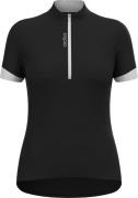 Odlo Women's T-shirt S/U Collar S/S 1/2 Zip Essential Black/White
