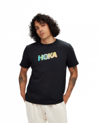 Hoka Men's Topo Logo Short Sleeve Black
