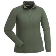 Pinewood Women's Abisko Merino Base Layer Half Zip Dark Moss Green