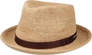 Stetson Fedora Raffia Crochet Beige