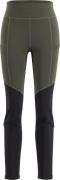 Lundhags Women's Fulu Wool Tights Dark Forest Green/Black