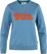 Women's Fjällräven Logo Sweater Dawn Blue-Terracotta Brown