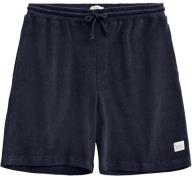 Knowledge Cotton Apparel Men's Fig Loose Fit Terry Shorts Night Sky