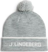 J.Lindeberg Stripe Beanie Medium Grey Melange