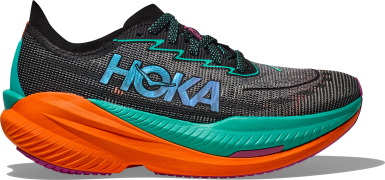 Hoka Women's Mach X 2 Black / Electric Aqua