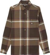 Dickies Men's Nimmons Long Sleeve Shirt Dark Brown