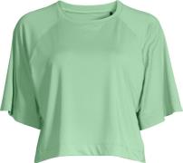 Casall Women's Laser Mesh Crop Tee Apple Crush