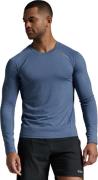 2XU Men's Ignition Base Layer Long Sleeve Indigo/Silver Reflective