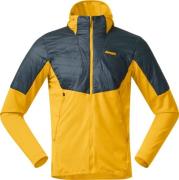 Bergans Men's Senja Midlayer Hood Jacket Light Golden Yellow/Orion Blu...