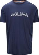 Aclima Men's LightWool 140 Classic Tee Logo Navy Blazer