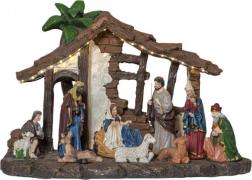 Panorama Nativity julkrubba (Brun)