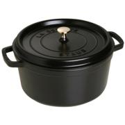 Staub Rund Gryta 30 cm 8,35 liter Svart