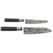 Satake Kuro knivset i två delar, Santoku-kniv (18cm) och Petty-kniv (1...