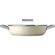 Smeg Traktörpanna m/lock 28 cm, creme