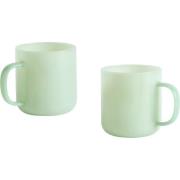 HAY Borosilicate mugg, 2-pack, jade light green