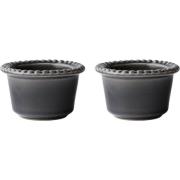 PotteryJo Daria 12 cm serveringsskål 2-pack, clean grey