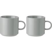 Stelton Mugg 2-pack 0,2 liter, light grey