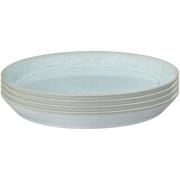 Denby Kiln Green, set med 4 medelstora tallrikar