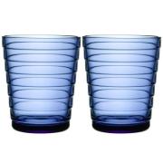 Iittala Aino Aalto glas 22 cl 2-pack, ultramarinblå